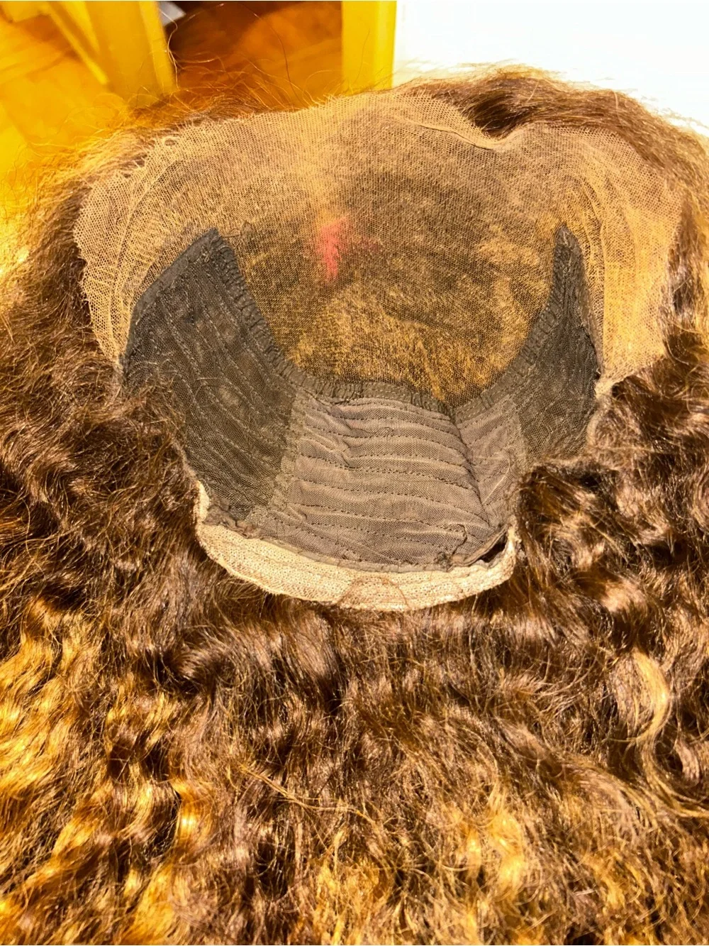 Natural Brown Kinky Straight Women's Wig - Unbranded